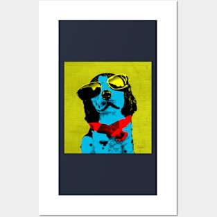 POP ART DOG LIGHT BLUE Posters and Art